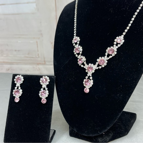 Prom/Special Occasion Necklace and Earrings, Light Purple - Picture 2 of 14